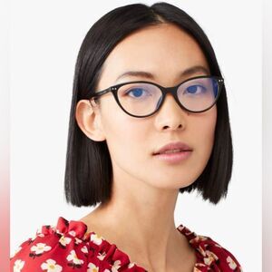 Kate Spade Roanne Readers/Blue Light Glasses +2.00 Black/Rose Gold